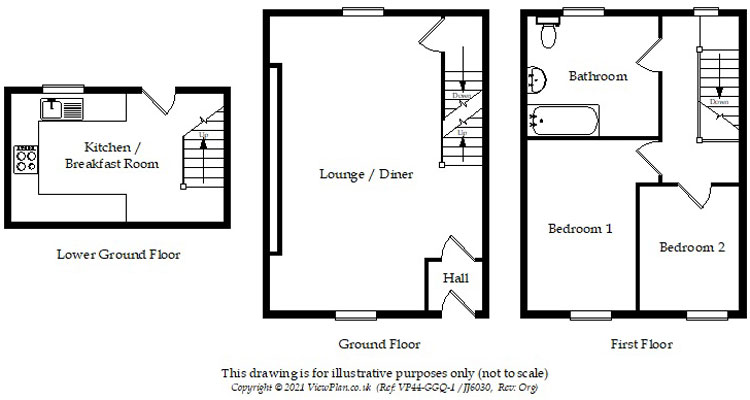 Floorplans For Gellideg Street, Maesycwmmer, Hengoed, CF82 7QJ