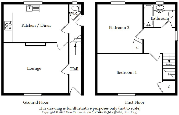 Floorplans For St. Cattwgs Avenue, Gelligaer, Hengoed, CF82 8FE