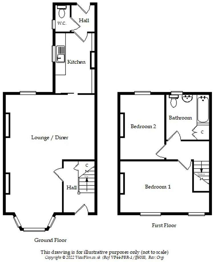 Floorplans For George Street, Ystrad Mynach, Hengoed, CF82 7BJ