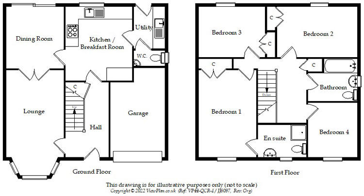 Floorplans For Tansy Close, Pen-Pedair-Heol, Hengoed, CF82 8LF