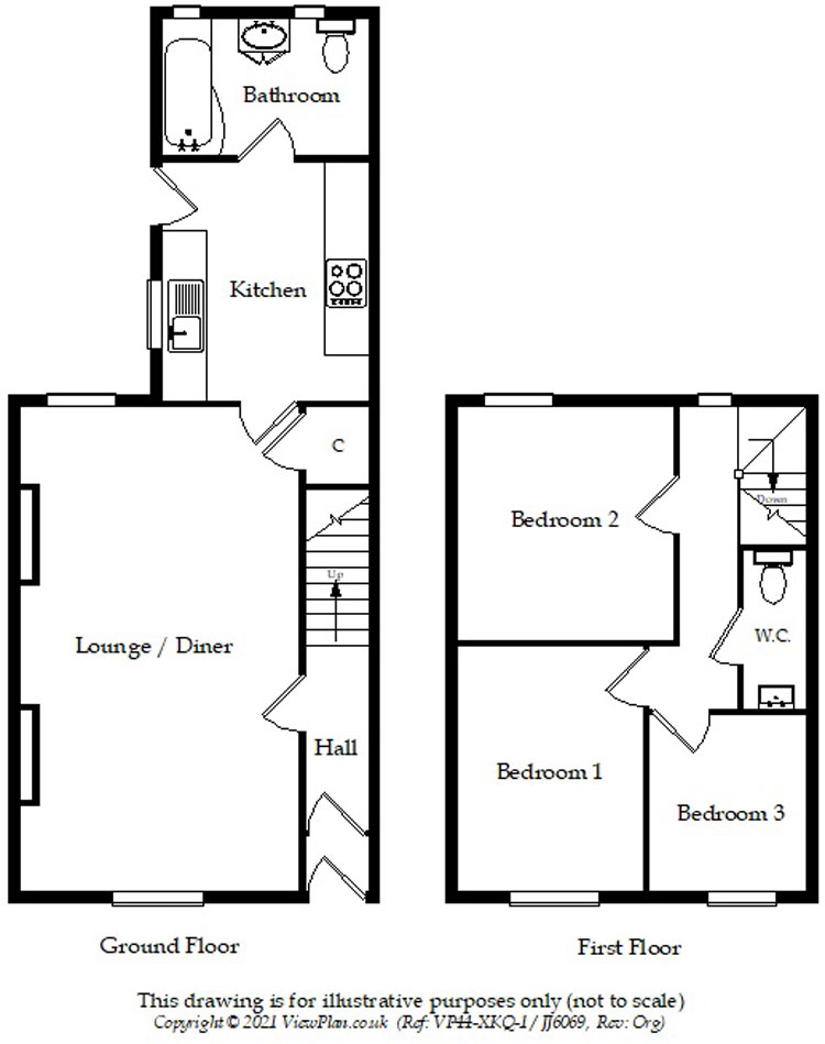 Floorplans For Edward Street, Ystrad Mynach, Hengoed, CF82 7ES