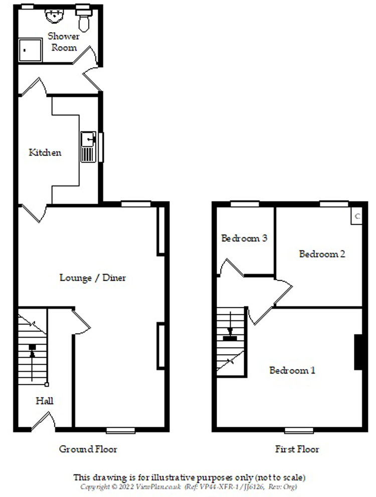 Floorplans For Griffiths Street, Ystrad Mynach, Hengoed, CF82 7AW