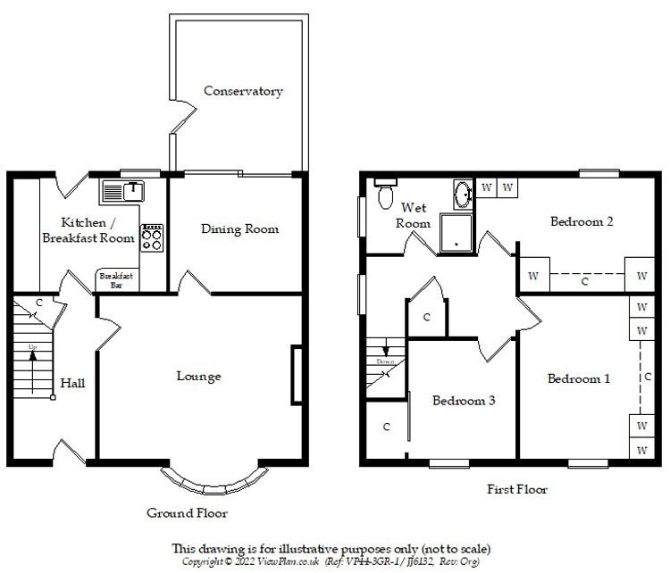 Floorplans For Cedar Way, Ystrad Mynach, Hengoed, CF82 7DR