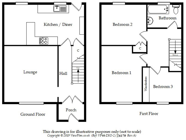 Floorplans For Derwen Close, Ystrad Mynach, Hengoed, CF82 7DE