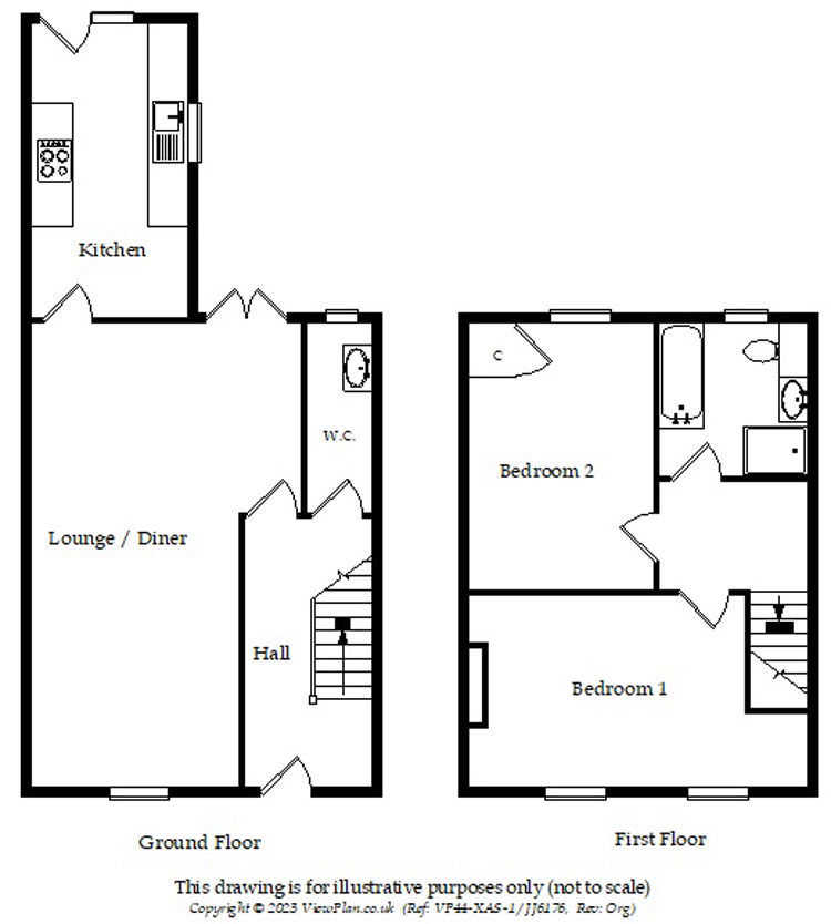 Floorplans For George Street, Ystrad Mynach, Hengoed, CF82 7BJ