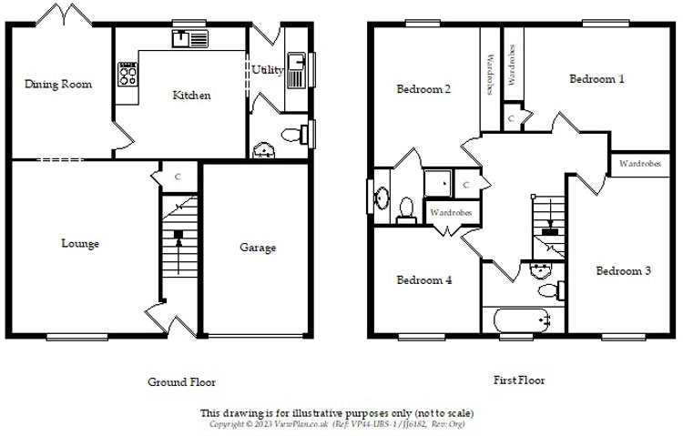 Floorplans For Pwll Yr Allt, Tir-y-Berth, Hengoed, CF82 8FR