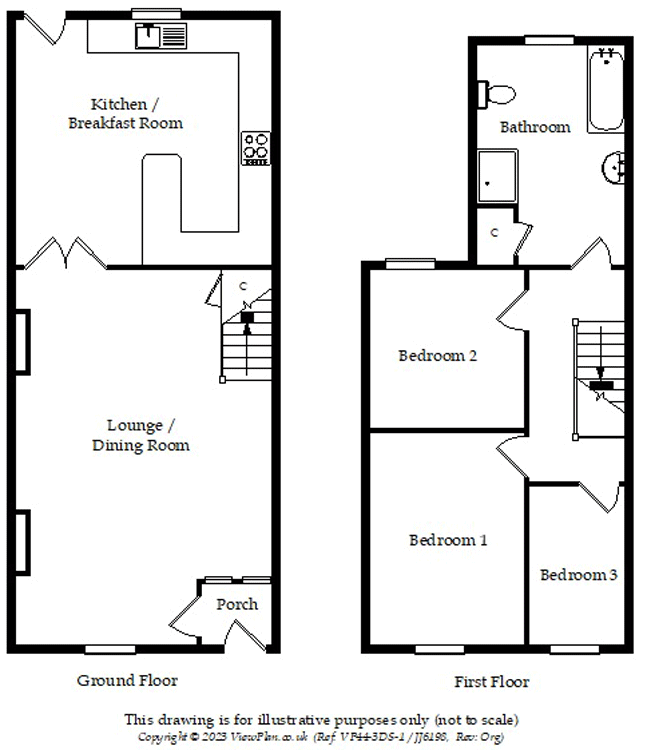 Floorplans For Llwyncelyn Terrace, Nelson, Treharris, CF46 6HF