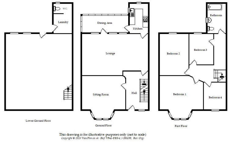 Floorplans For Alma Road, Penylan, Cardiff, CF23 5BD