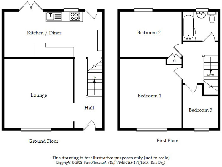 Floorplans For Derwen Close, Ystrad Mynach, Hengoed, CF82 7DE