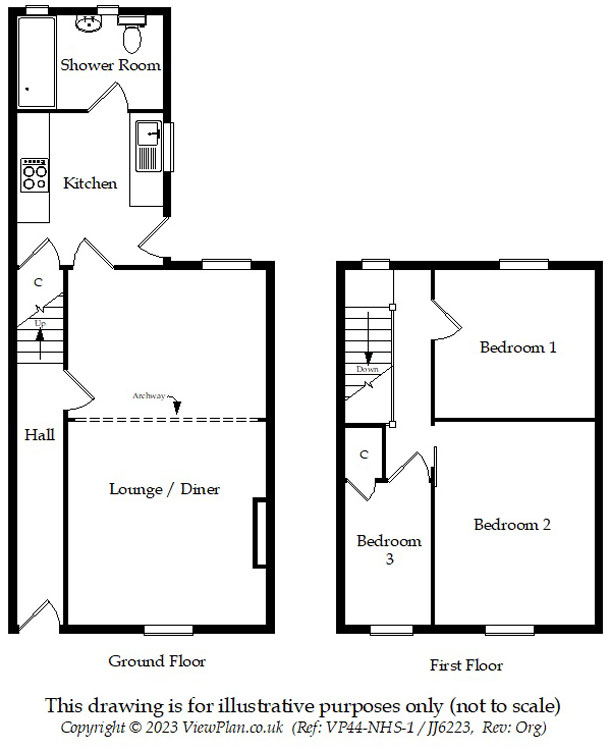 Floorplans For Park Terrace, Trelewis, Treharris, CF46 6BT