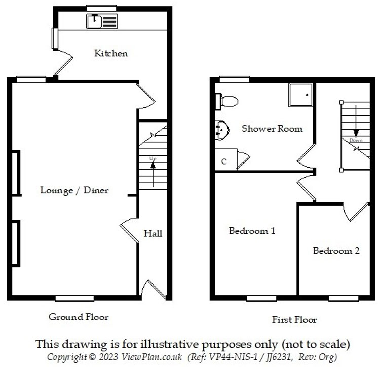 Floorplans For Edward Street, Ystrad Mynach, Hengoed, CF82 7ES