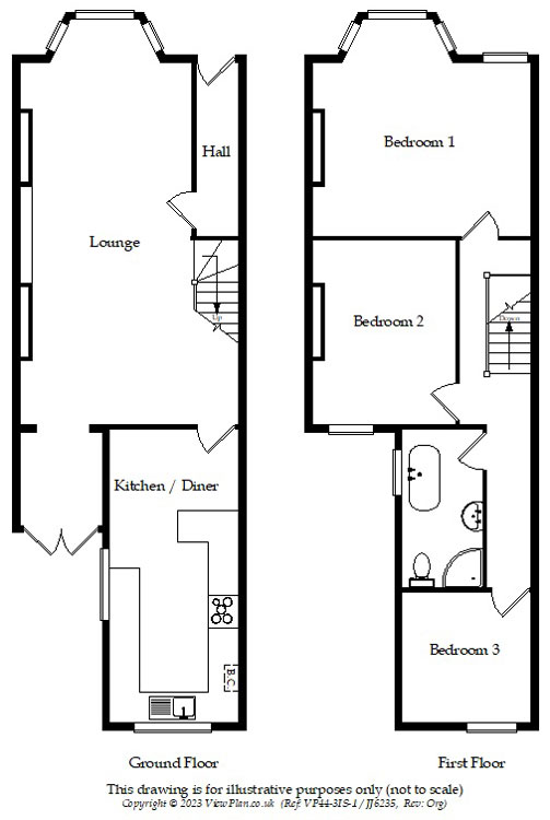 Floorplans For Church Street, Ystrad Mynach, Hengoed, CF82 7EE