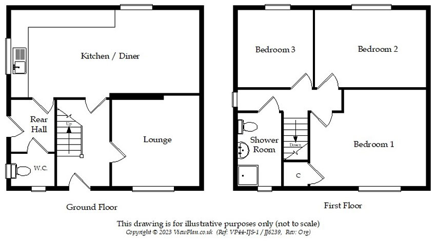 Floorplans For St. Cattwgs Avenue, Gelligaer, Hengoed, CF82 8FD
